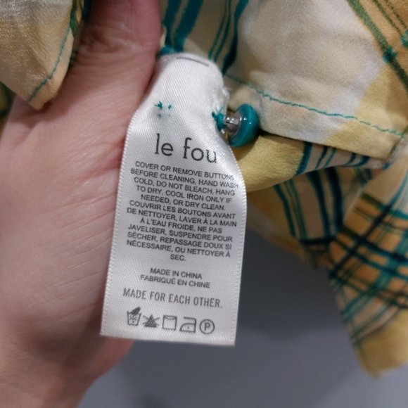 Aritzia Le Fou Wilfred Jazz Peplum Blouse Firefly Teal Silk Size Small - Picture 7 of 9